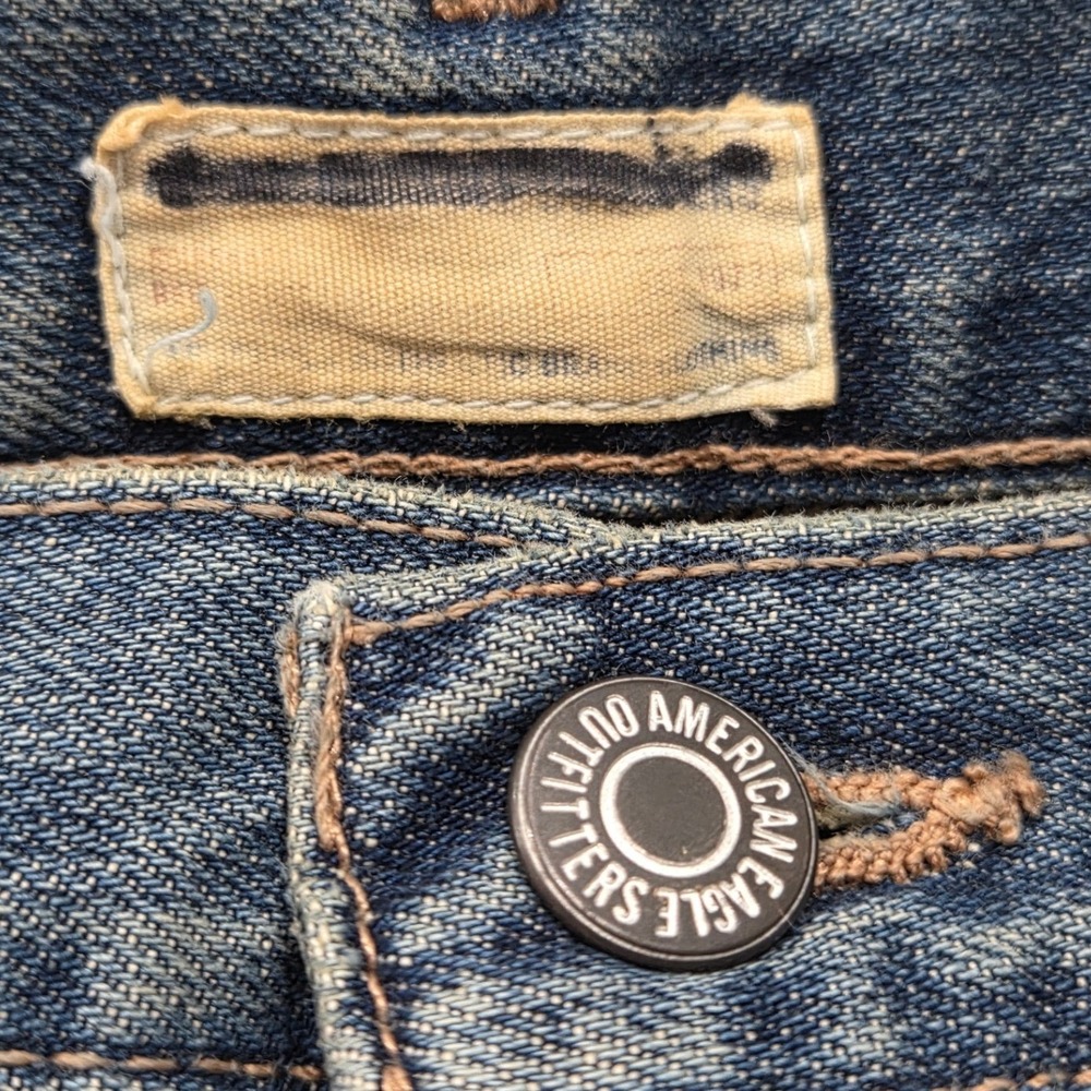 American Eagle Jeans Mens 38x32 Blue‎ Denim Bootcut Medium Wash Vintage Y2K - Picture 5 of 8